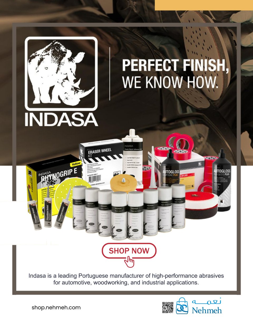 nehmehcorp's tweet image. Professional results start with professional tools.

👉shop.nehmeh.com/product_brand/…

#IndasaQuality #PrecisionMatters #SmoothFinishes #IndustrialStrength #IndustrialSolutions #ProAbrasives #AutomotiveCare #Nehmeh #MiddleEast #NehmehWebstore #Qatar #Doha #قطر