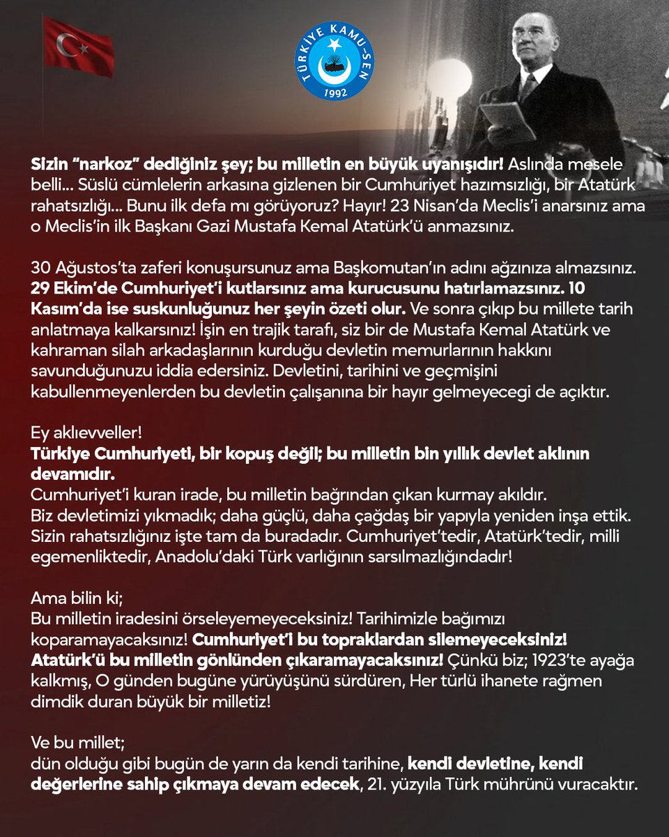 TÜRK ULAŞIM-SEN tweet media