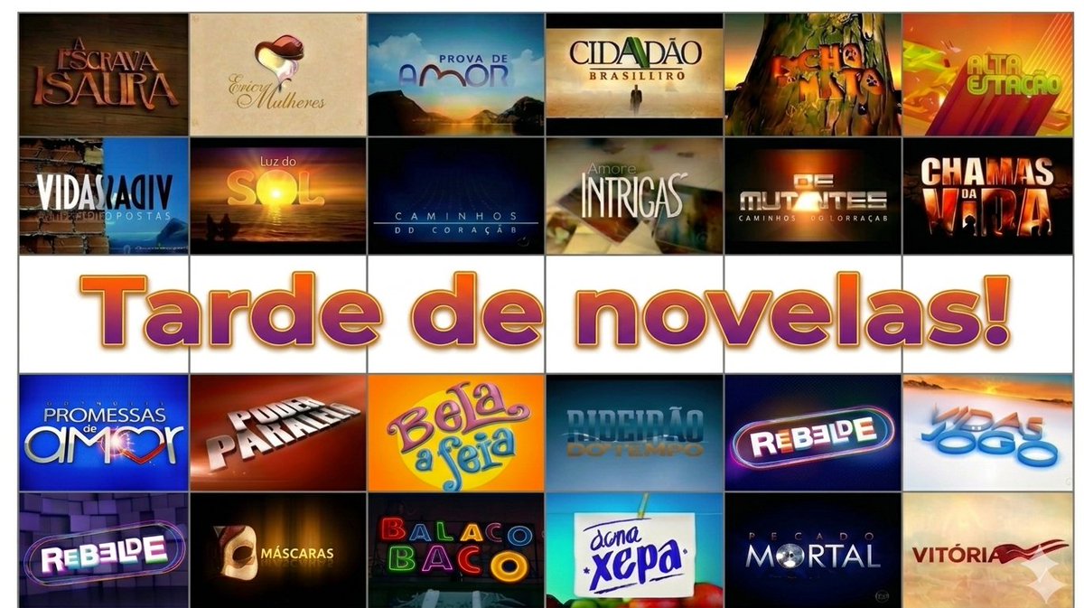 LuisKarlosOfc's tweet photo. Lembrando quando eu acompanhava as novelas da Record a tarde, hoje nem sei quais estão passando lá #AEscravaIsaura #EssasMulheres #ProvadeAmor #CidadaoBrasileiro #Bichodomato #altaestacao #VidasOpostas #LuzdoSol #CaminhosdoCoracao #Amoreintrigas #OsMutantes #ChamasdaVida https://t.co/iRs0cvAWaI