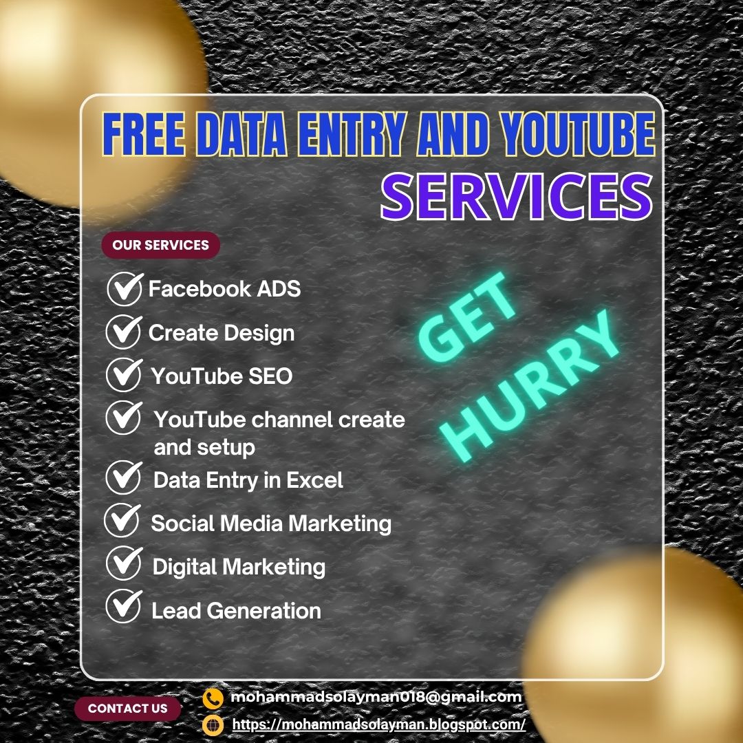 Solayman018's tweet photo. I am Mohammad Solayman, a professional Data Entry Specialist, YouTube SEO Expert, and Facebook Ads Manager. 
#DataEntry #YouTubeSEO #DigitalMarketing #Freelancer #OnlineWork #SEOExpert #YouTubeGrowth  #WorkFromHome #VirtualAssistant #ContentOptimization https://t.co/hxBWBxpIlU