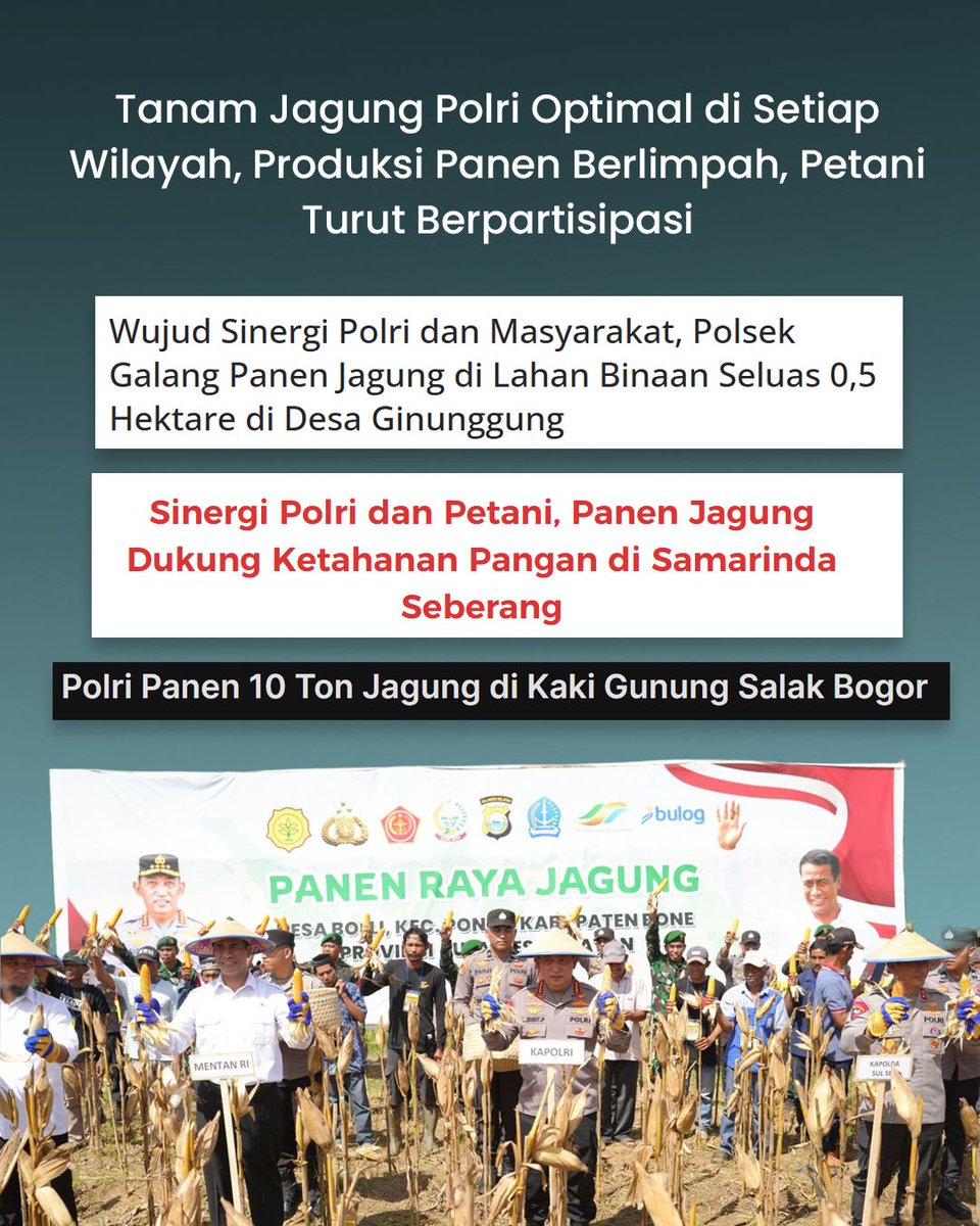 Mending liat hasil nyata gini drpd denger berita yg g bner 🫡

#polriuntukmasyarakat #ketahananpangan #ketahananpanganpolri