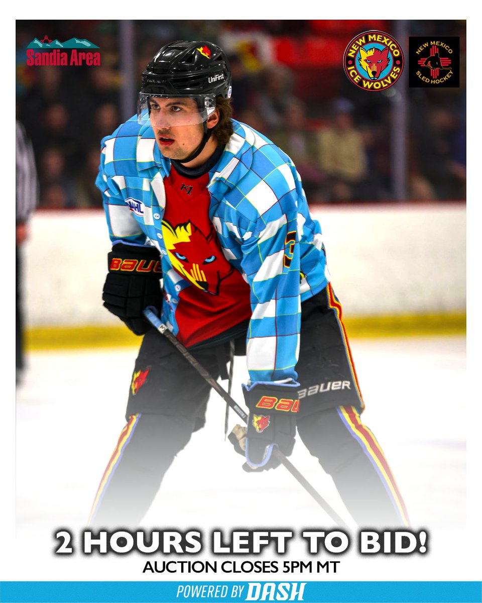 NMIceWolves's tweet photo. 🚨FINAL CHANCE TO BID🚨

Our game worn Celebrating Happy Gilmore jersey auction closes at 5pm MT. Help us support youth and disabled hockey in New Mexico. Place your final bids here 👉 https://t.co/hFslyI8xL4

Watch Happy Gilmore 2 on Netflix https://t.co/3ufCiHIpcj