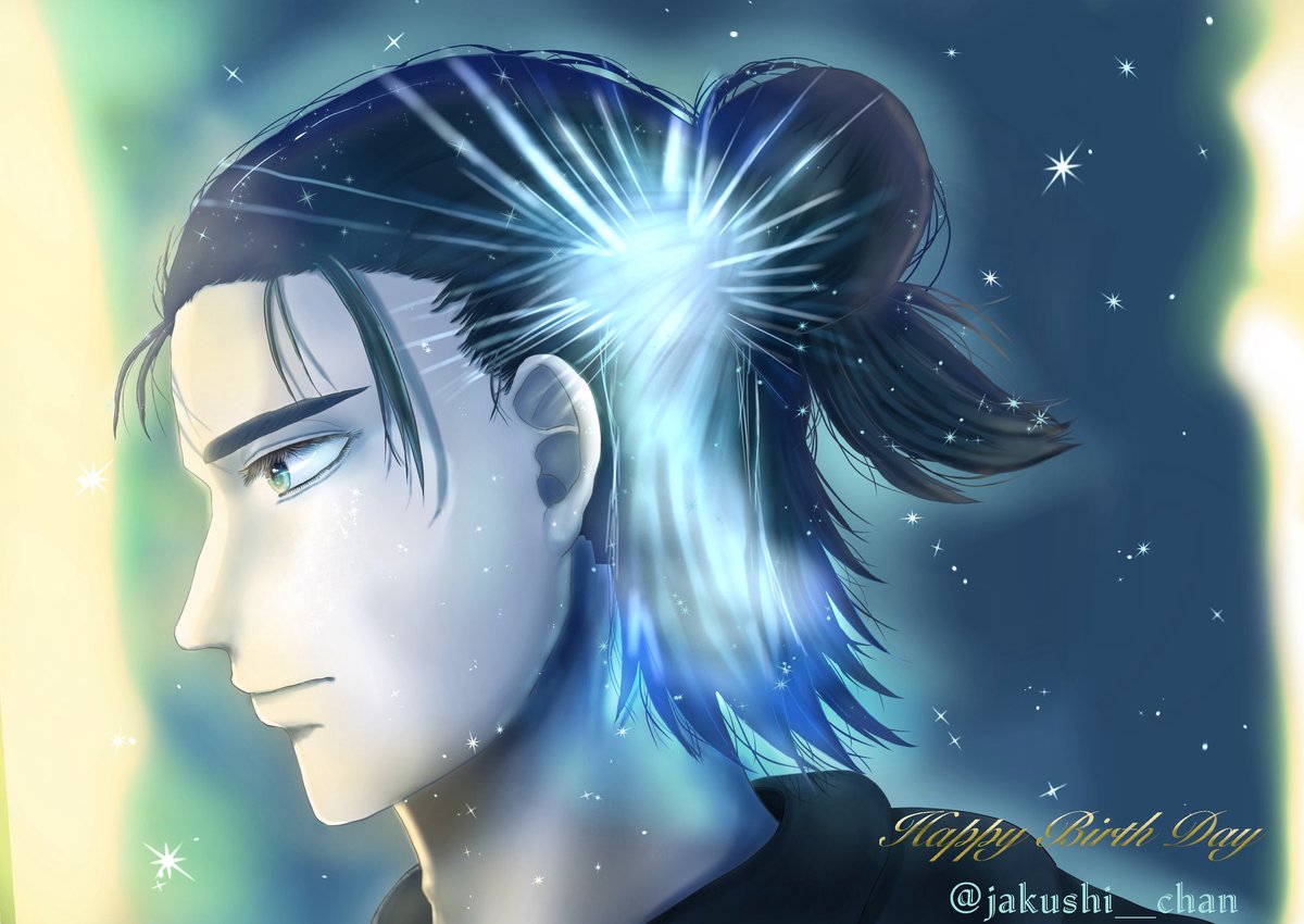 jakushi_chan's tweet image. エレン！
誕生日おめでとう！！！！！

道で逢えることを願って
また会えるよね、お休み……

#イラスト #illustration 
 #エレン・イェーガー生誕祭2026 
 #エレン生誕祭2026
 #エレン誕生祭2026
 #進撃の巨人  #aot 
#弱視 #見えない人のお絵描き