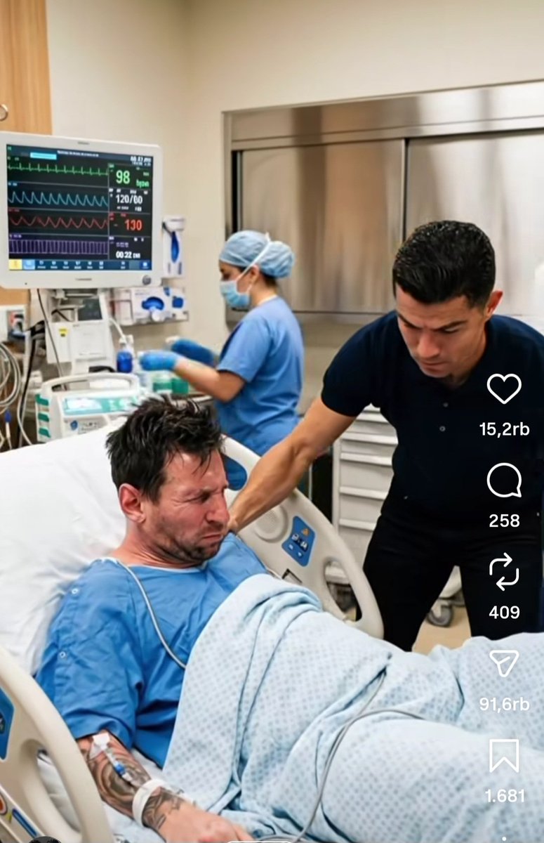 Scrolling reels and found AI about Messi cheating on Cristiano, but one thing that makes my head sick is what the fuck was going on in the author's mind when writing the prompt:")