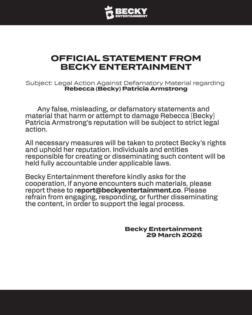 Becky Entertainment tweet media