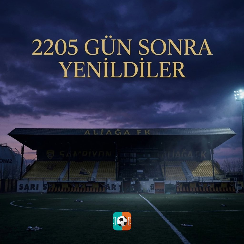 AltLiglerTR's tweet photo. Aliağa FK, 2025 gün sonra iç sahada yenildi. En son yenilgisini 15 Mart 2020 tarihinde almıştı. https://t.co/rvCRIora6g