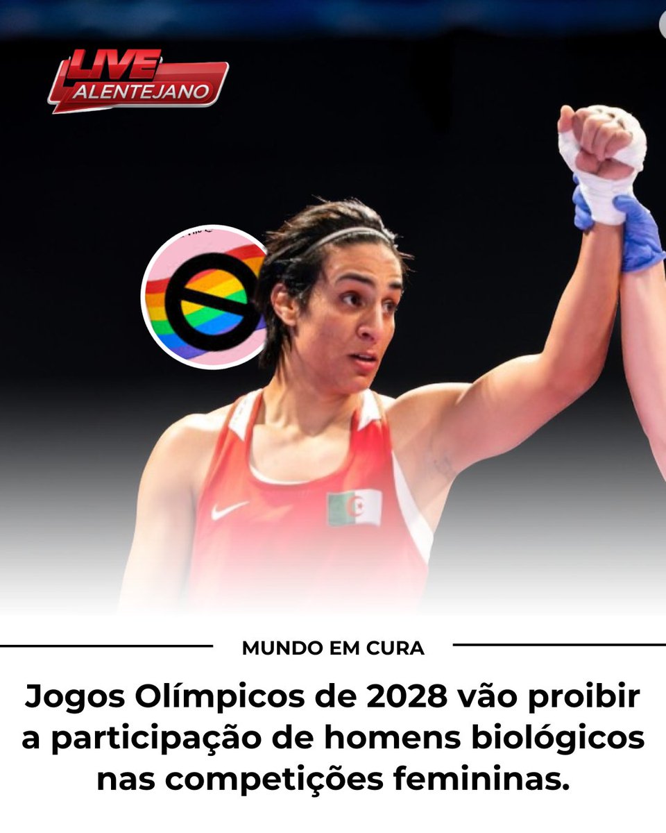 Jogos Olímpicos de 2028 vão proibir a participação de homens biológicos nas competições femininas.

#LiveAlentejano