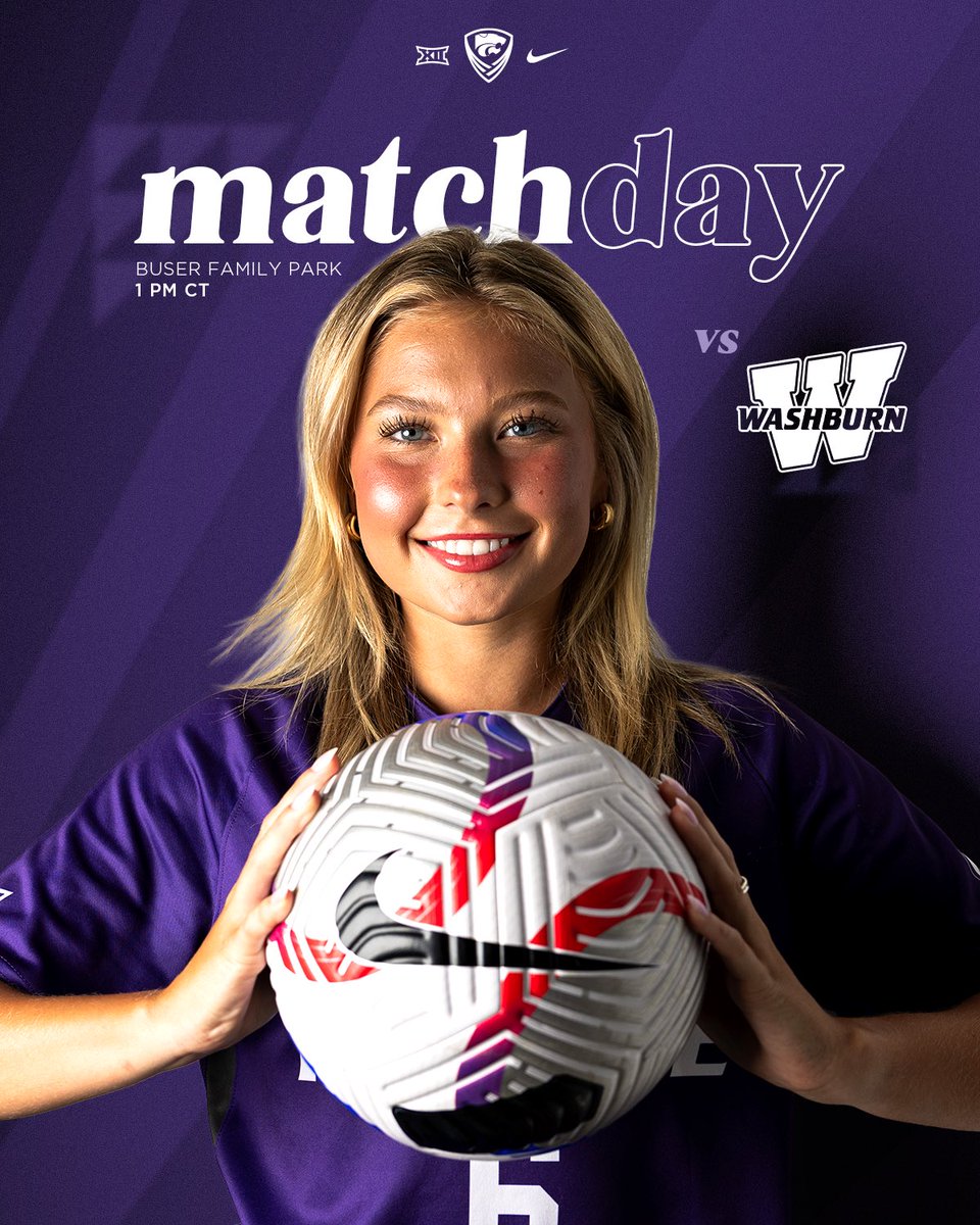 KStateSOC's tweet photo. MATCH DAY

🆚 Washburn
📍 Buser Family Park | 1PM CT
🆓 Free admission https://t.co/d4bG5IhhrX