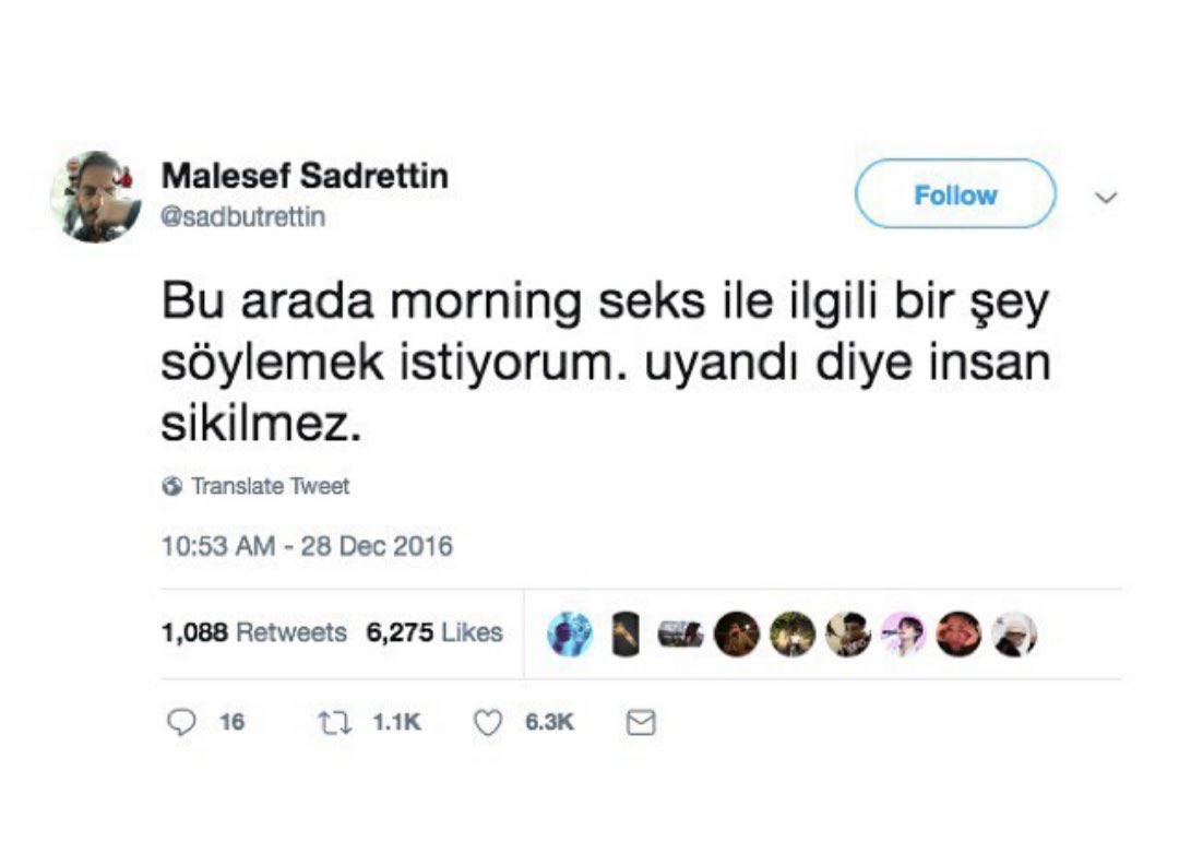 çok eski bir tweeti çalıp günümüze uyarlamışın tebrikler
