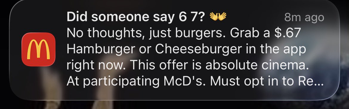 I can’t escape my demons they do McDonald’s ads