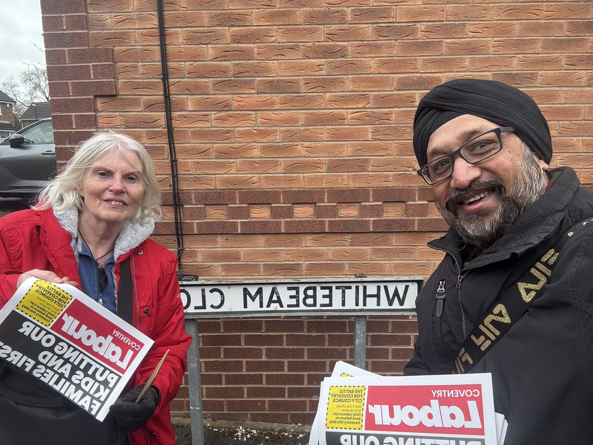 Rupinder2010's tweet photo. Good long session with @seaman_pat in Tile Hill and Canley Ward for @Abdul4Westwood, Christine Thomas and Randhir Auluck. Good productive afternoon for @UKLabour's campaign weekend; @covlabourparty doing good work, like the wider @WMLabour team. #ThinkLocalVoteLocalVoteLabour https://t.co/Mav5ojfgxT
