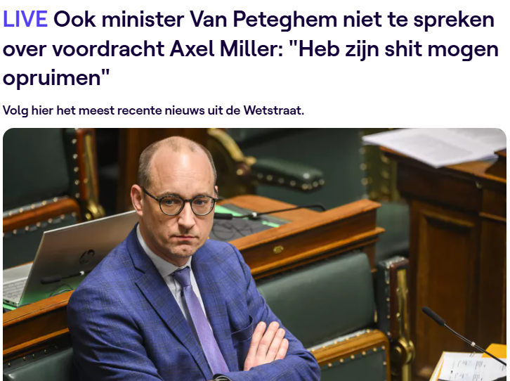 we horen al jaren dat politieke benoemingen niet meer van deze tijd zijn, maar zolang dat niet wettelijk onmogelijk gemaakt wordt blijft ons-kent-ons door gaan, op kosten van de moegetergde belastingbetaler <a href="/GLBouchez/">Georges-L BOUCHEZ</a> <a href="/mr/">mr</a> <a href="/de_NVA/">N-VA</a> #vrtnws