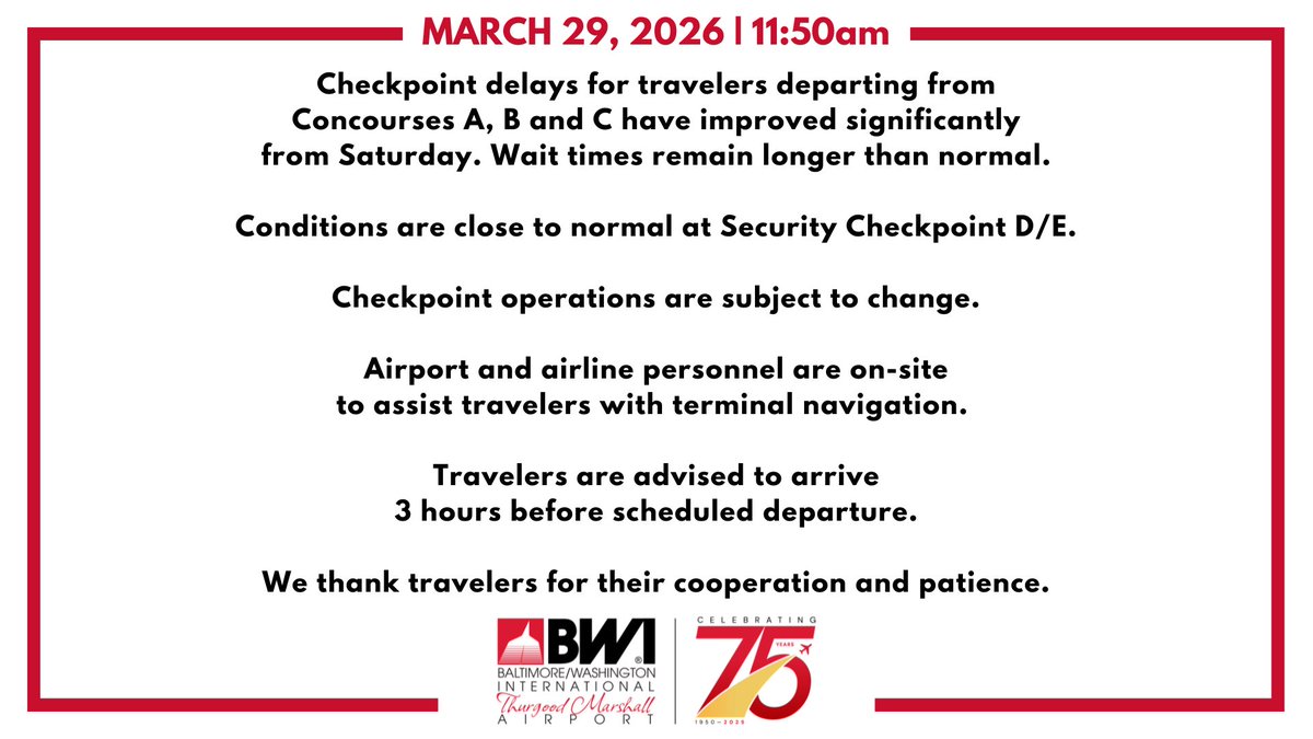 BWI Marshall Airport tweet media