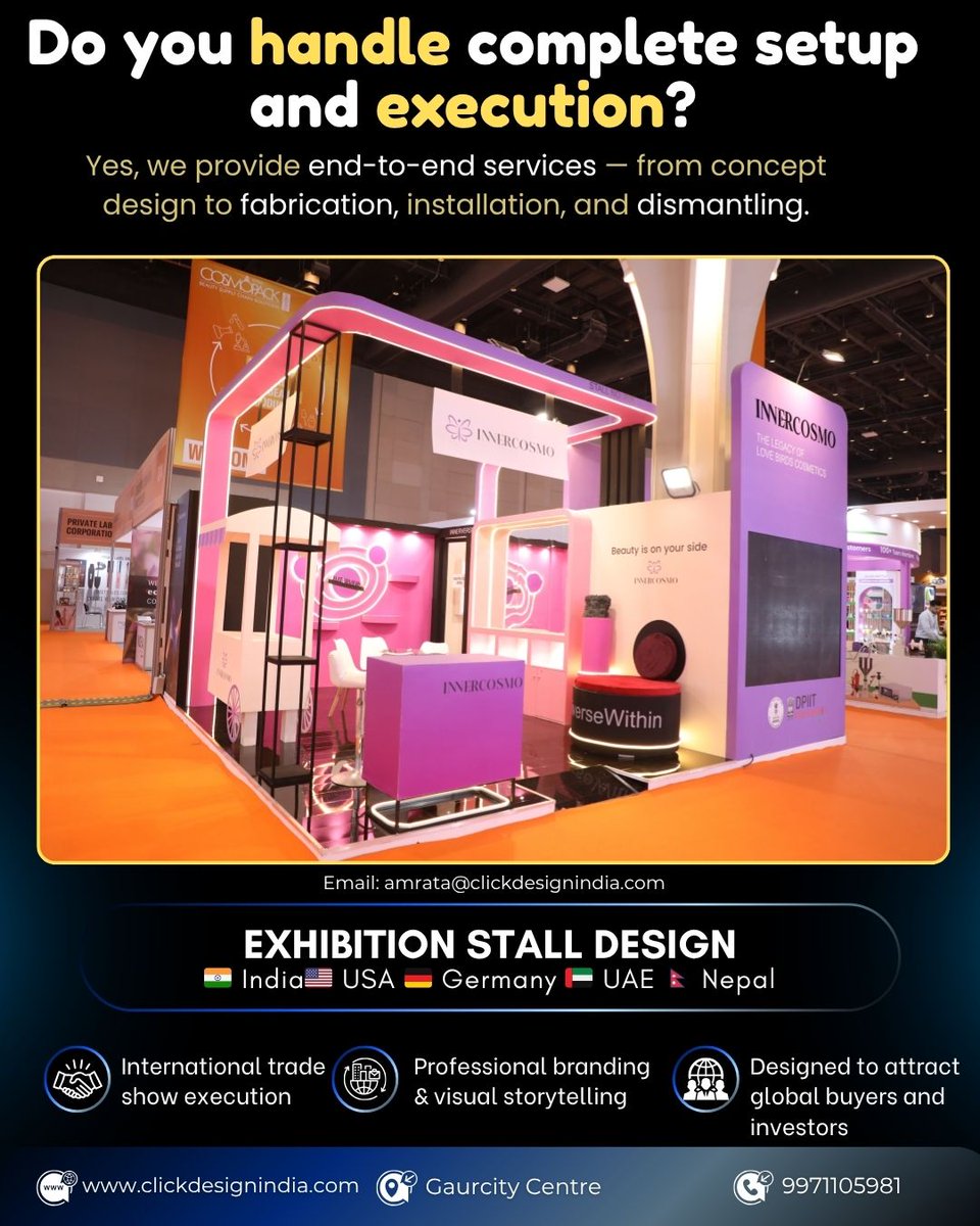 clickdesignind1's tweet photo. Ready to turn your brand into the center of attention at every exhibition?

From concept to completion, we don’t just build stalls — we create experiences that attract, engage, and convert. 🚀 https://t.co/nQDKkLqqtT