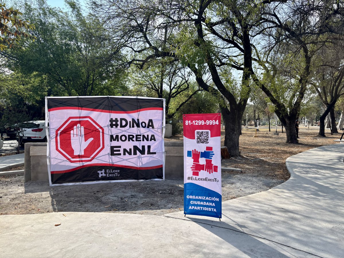 ellidererestunl's tweet image. Ya estamos aquí en el Parque Roma, frente a la Parroquia del Rosario en Mty, nos quitaron el fondo de la instalación pero el muladar de Morena sigue, sumemos a más ciudadanos de #NL.
Ven por tu calca, gorra o playera y participa en el Foro Ciudadano del 22 de Abril.