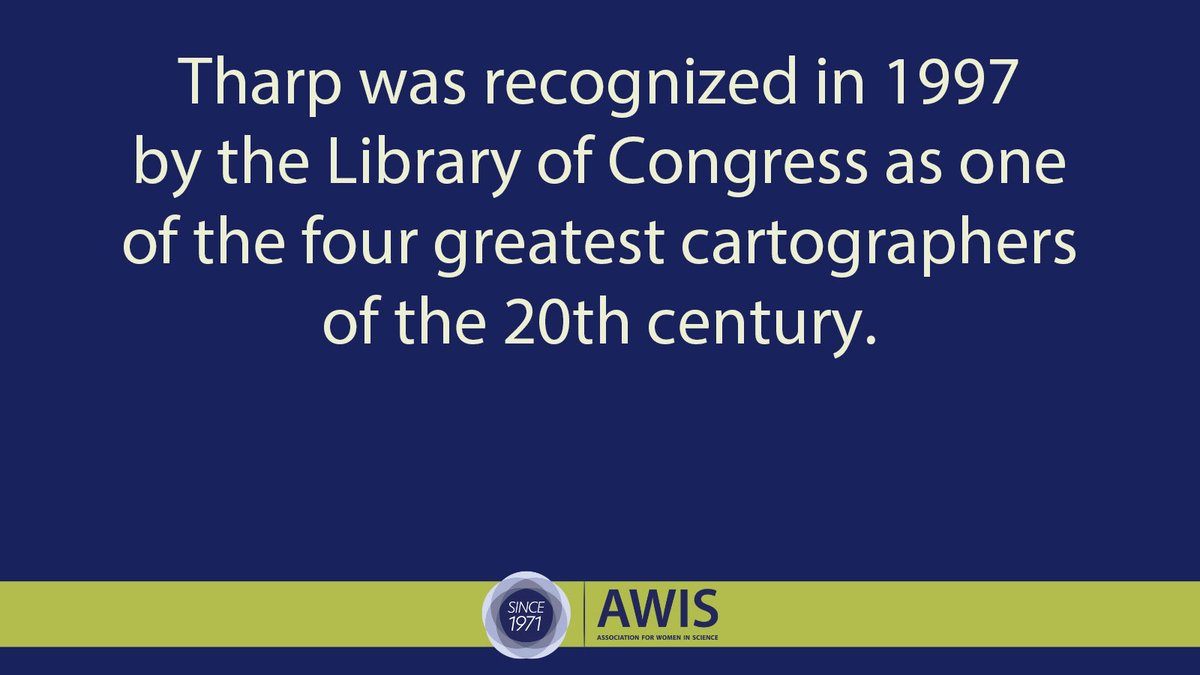 AWISNational's tweet image. Marie Tharp was an American geologist and oceanographic cartographer, recognized in 1997 by the Library of Congress as one of the four greatest cartographers of the 20th century.

awis.org/historical-wom… #WomenInScience @LamontEarth