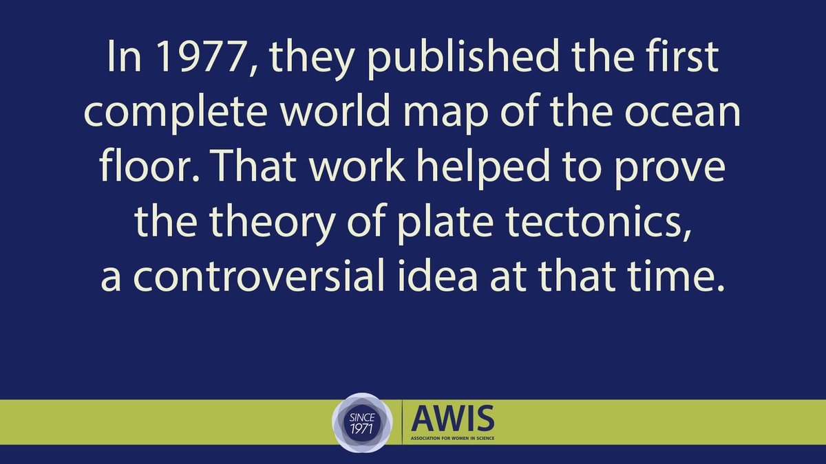 AWISNational's tweet image. Marie Tharp was an American geologist and oceanographic cartographer, recognized in 1997 by the Library of Congress as one of the four greatest cartographers of the 20th century.

awis.org/historical-wom… #WomenInScience @LamontEarth