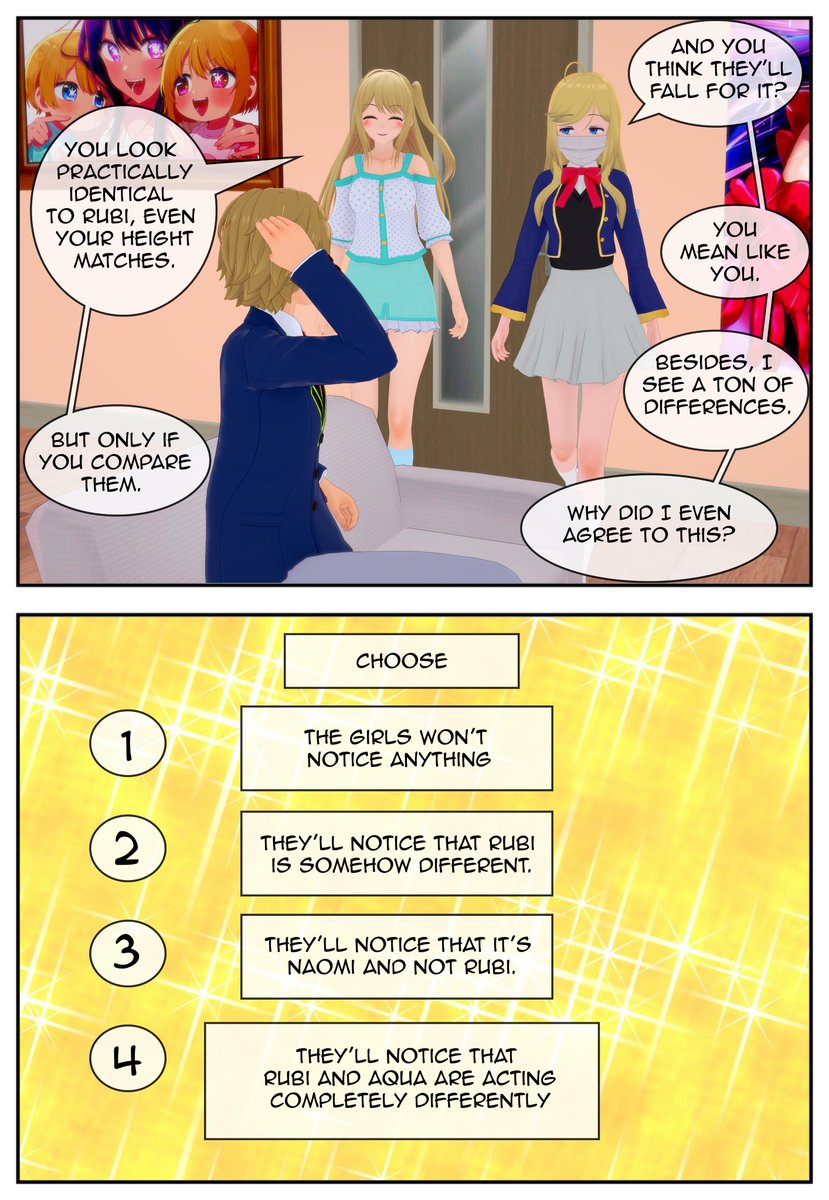 Ron5124's tweet photo. On the other side 5 Part2 #OshiNoKo #BodySwap #TSF #TGTF https://t.co/WHCYDAf7Pd