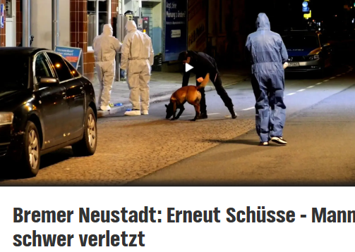 Taykra's tweet image. #Bremen: Am 17. März wurde ein 32-Jähriger mit Schussverletzungen in ein Krankenhaus gebracht. Er starb kurze Zeit darauf. 
Am 28. März kam ein Mann (25) mit schweren Schussverletzungen in eine Klinik. Die Polizei prüft Zusammenhänge.