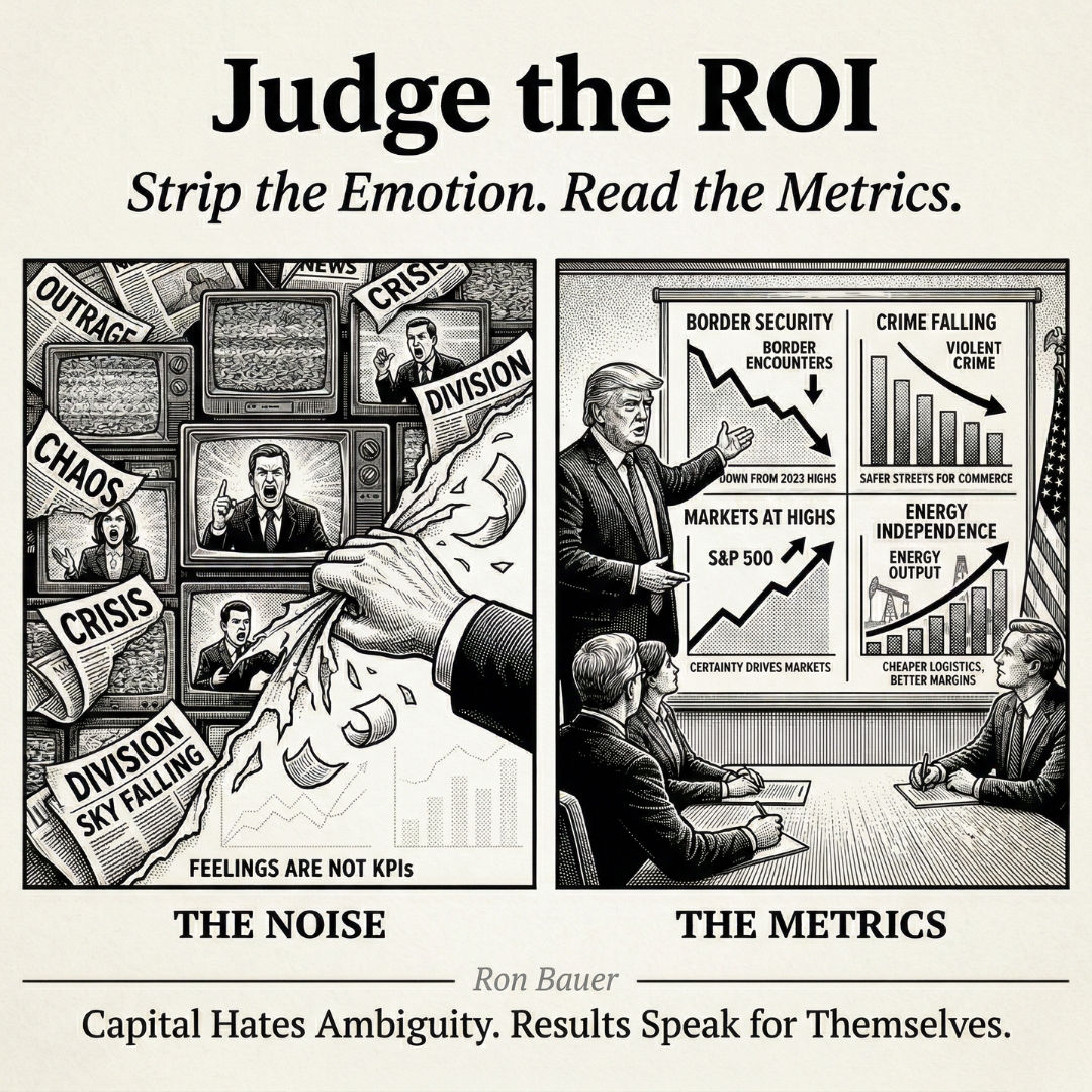 The Trump Administration has delivered results!

As investors, we judge portfolio companies on pure ROI. Why do we judge political leadership any differently?

The media wants you to focus on the outrage. The data tells a completely different story.

President Trump is undeniably