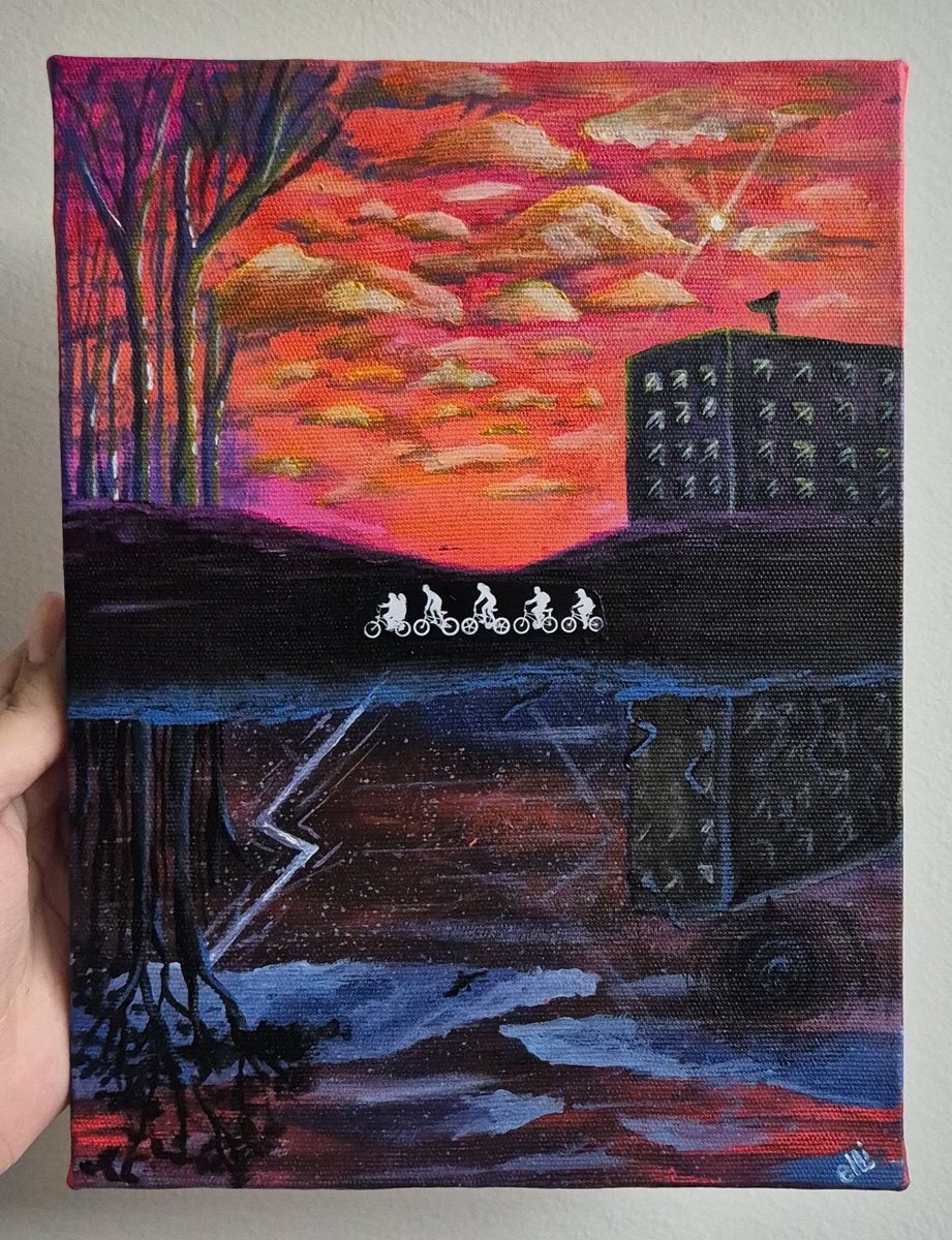 anniercy's tweet photo. saudade das primeiras temporadas de stranger things então pintei isso aqui! https://t.co/tE0FR1yZVI