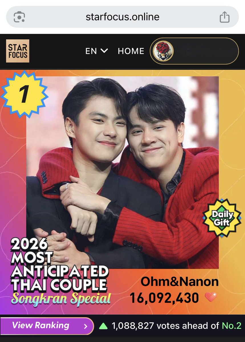 CherieCheung's tweet photo. #STARFOCUS #2026MostAnticipatedThaiCouple #OhmNanon
A really tough battle that we won only at the last minute.
Warm and deep love from fans❤️💚 https://t.co/4qICDxNBTT