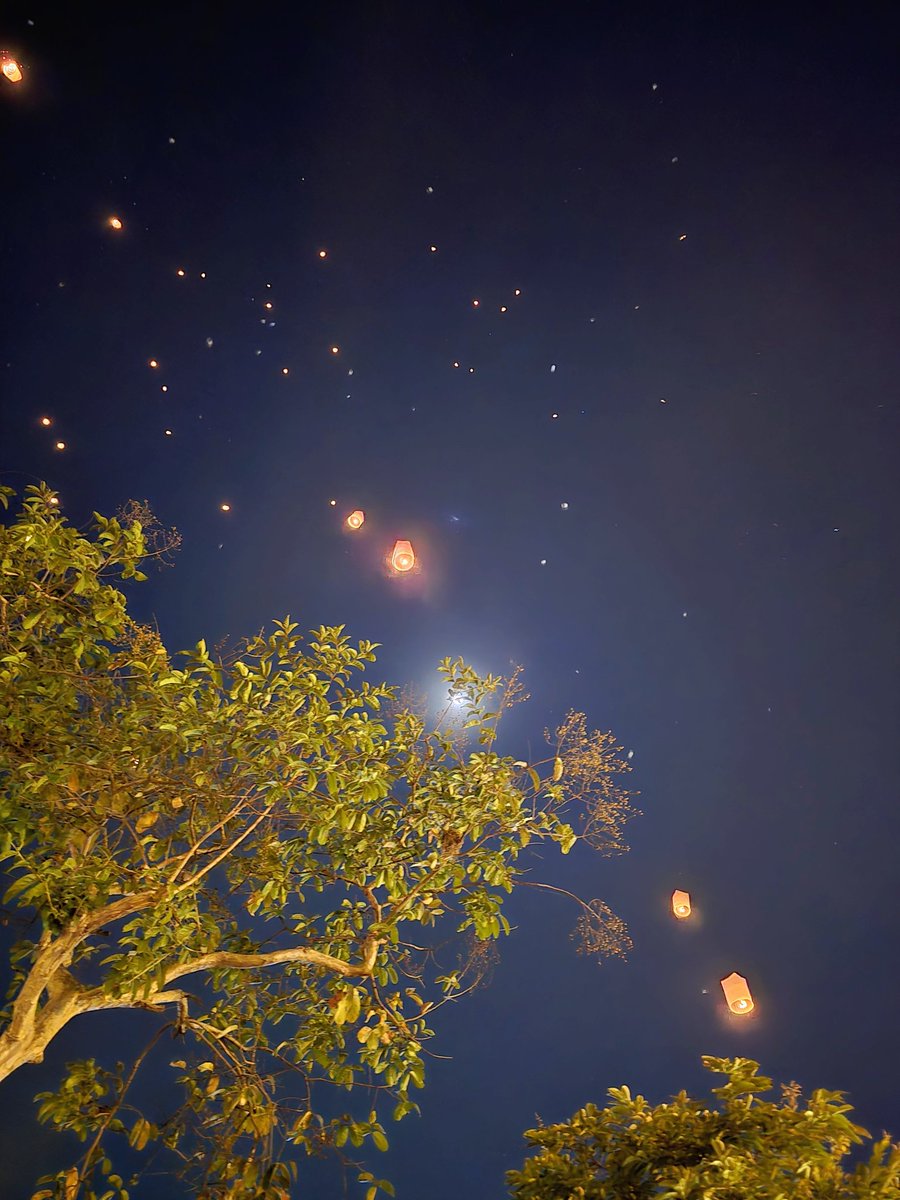 タイのチェンマイで過ごした
年末年始のカウントダウン🇹🇭

年越しの時はあちらこちらでランタンが上がるという、なんとも幻想的なイベントが開催🏮

写真で星のように見える点はすべてランタンというのが、なんともロマンチックで幻想的な夜でした🥹