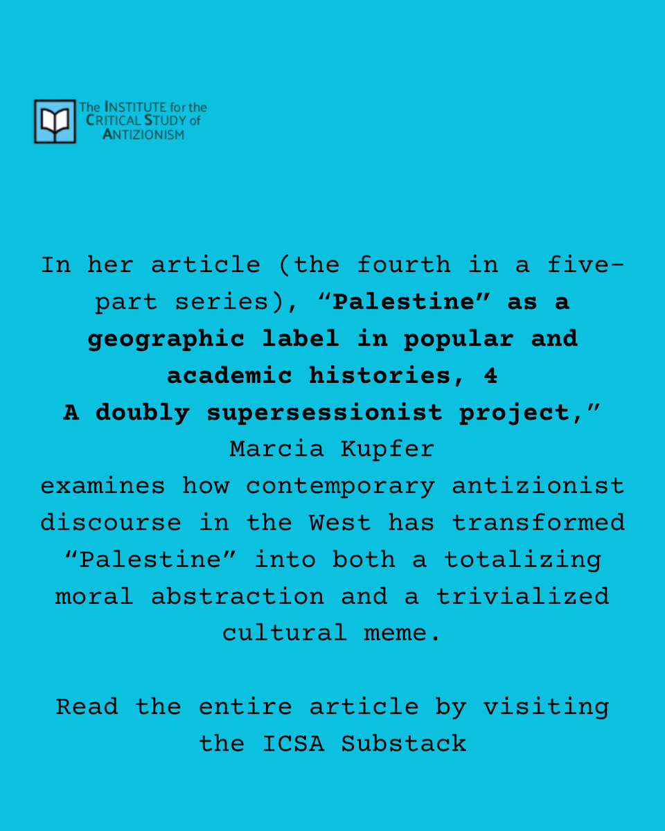 Institute for the Critical Study of Antizionism tweet media