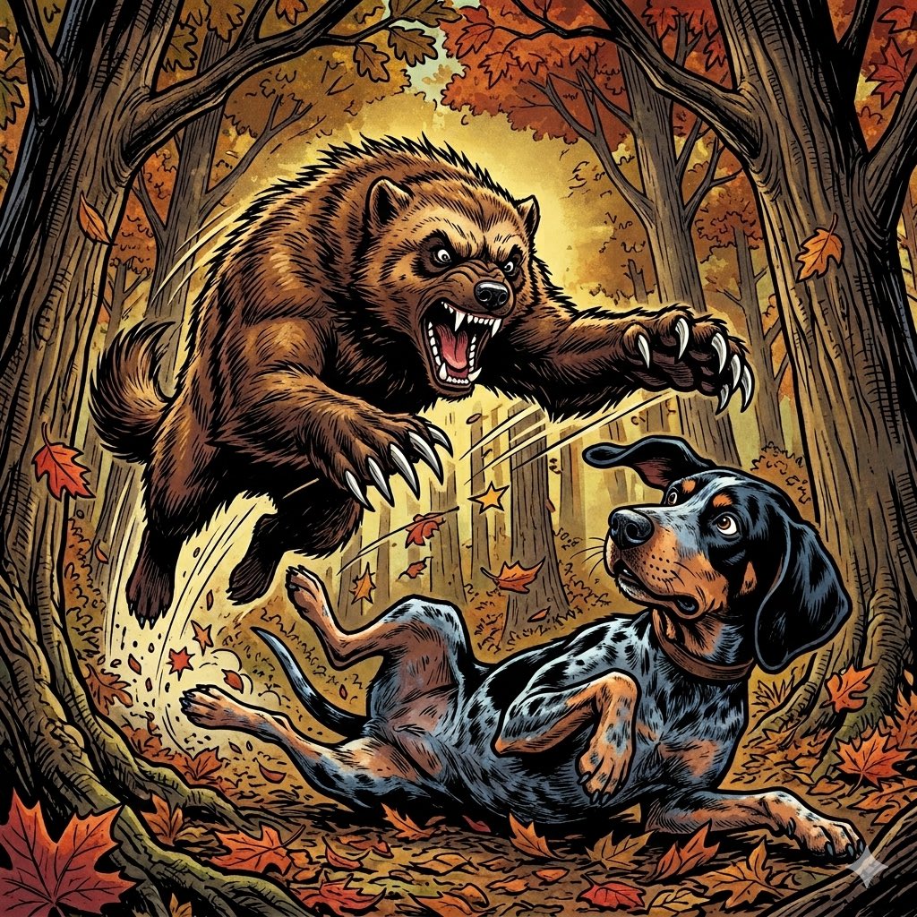 mascotbracket's tweet photo. We forgot to post this one. Our bad. But come on. A wolverine fights grizzly bears for fun. Smokey tracked a tornado and that was legendary. But tracking and fighting are two different things. You already knew. #mascotbracket https://t.co/DmTJ2wrfml