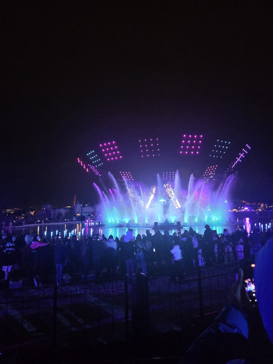 DLPGuestEN's tweet image. Cascade of Lights with Tales of Magic in the background.