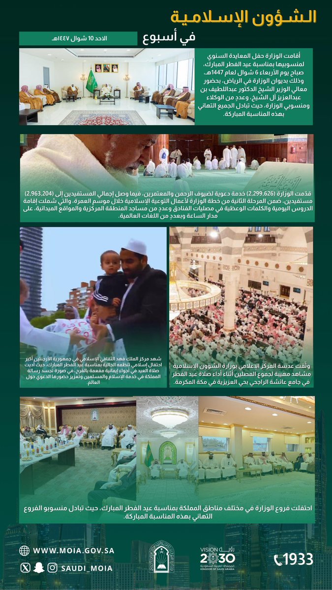 Saudi_Moia's tweet photo. انفوجرافيك |
#الشؤون_الإسلامية_في_أسبوع https://t.co/gHIZL5NE7x