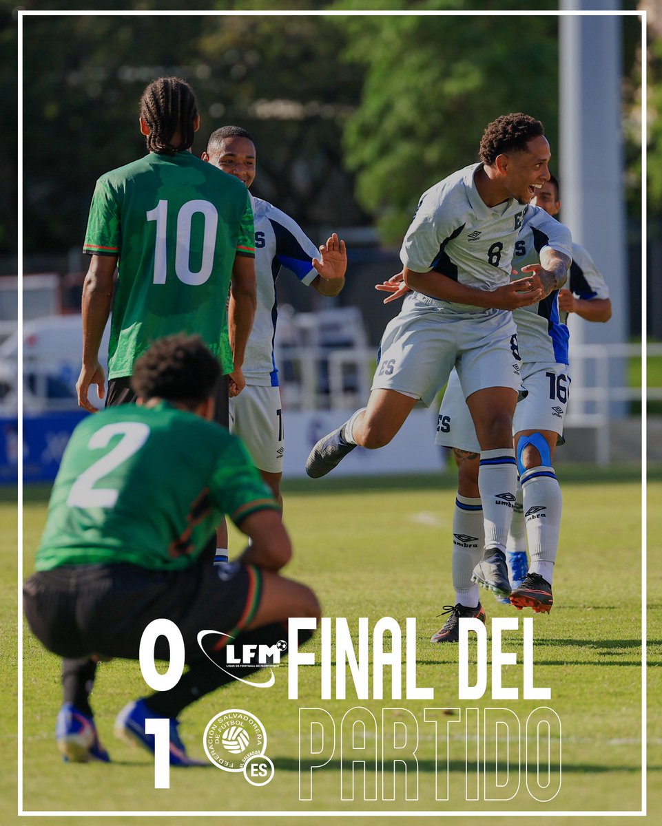 LaSelecta_SLV's tweet photo. 🇸🇻 ¡𝐅𝐈𝐍𝐀𝐋 𝐃𝐄𝐋 𝐏𝐀𝐑𝐓𝐈𝐃𝐎! 

🇲🇶 0-1 🇸🇻

#LaSelecta #ConcacafSeries #ElSalvador https://t.co/zqvlPV1hGa
