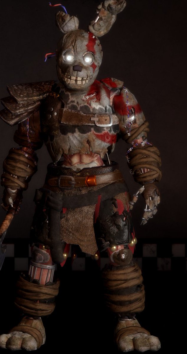 nightwithoutk's tweet photo. @TheMemeBender Also as much as i like GoW, why is there a kratos skin for springtrap? https://t.co/cGJmNCF886