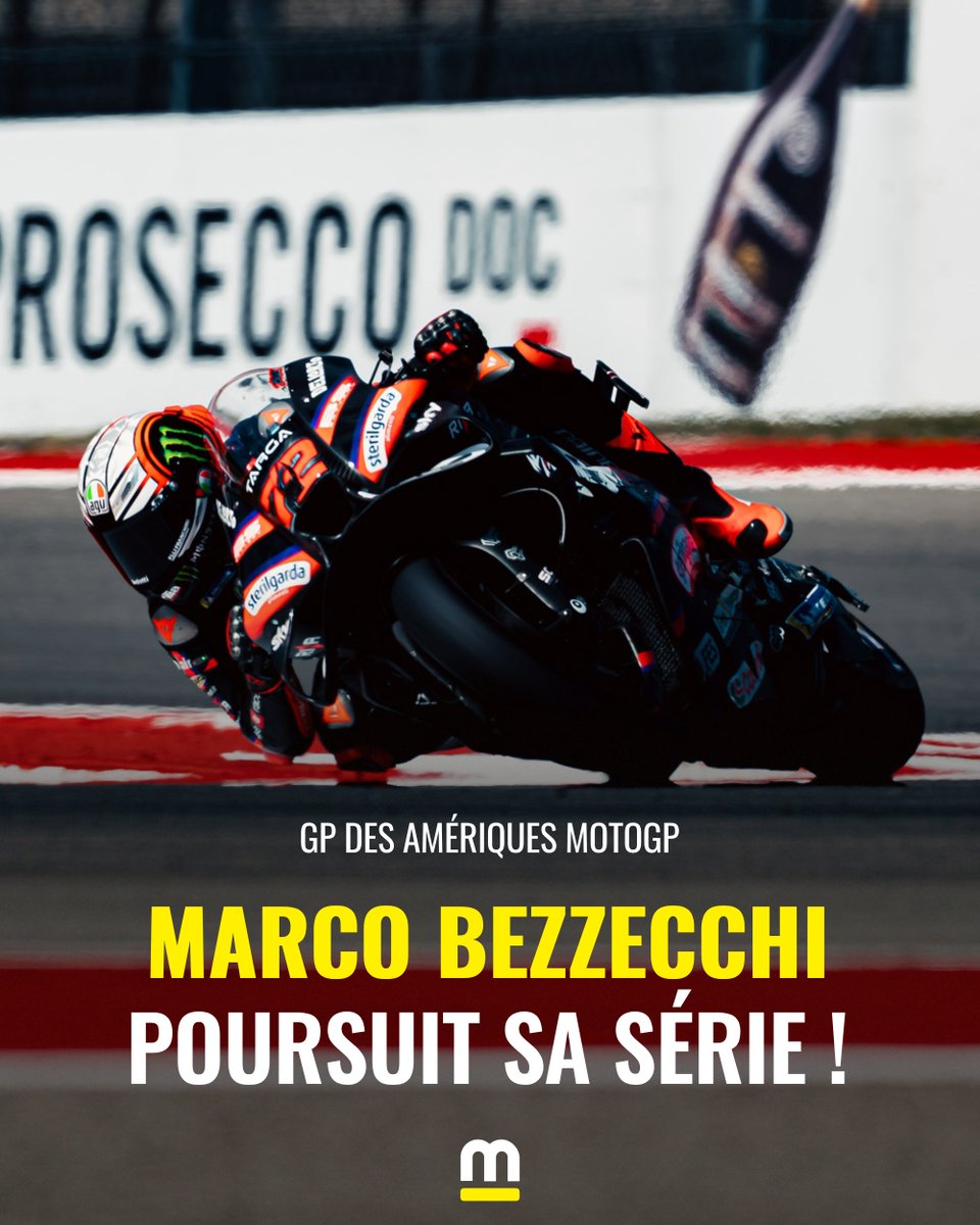Motorsport_FR's tweet image. 🚨🏁 Cinquième succès consécutif de Marco Bezzecchi de deuxième doublé consécutif d'Aprilia grâce à Jorge Martín à Austin !

Résumé &amp;amp; classement 👉 fr.motorsport.com/motogp/news/be…

#MotoGP #USGP