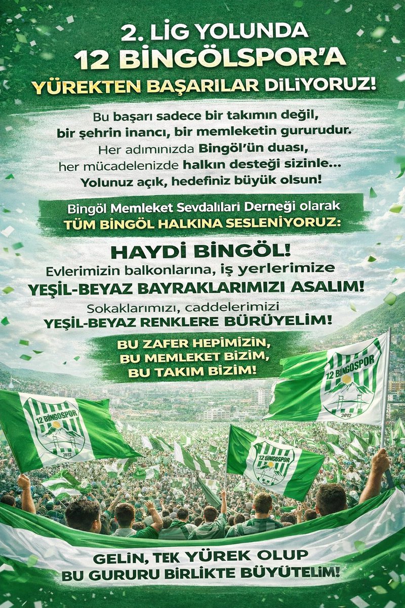 Bingöl Memleket Sevdalıları Derneği tweet media