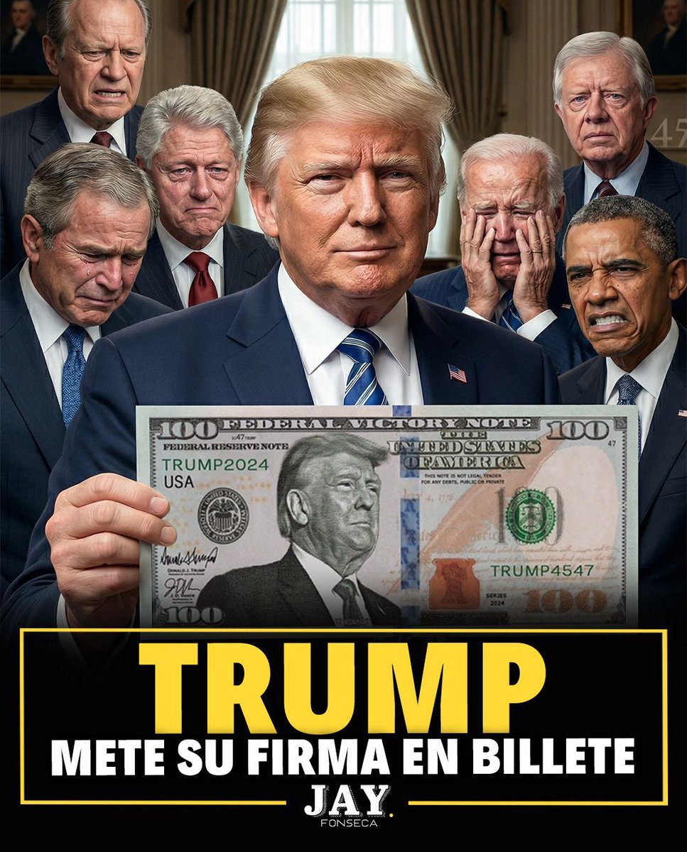 💵 El gobierno anunció que la firma de Donald Trump aparecerá en futuros ...