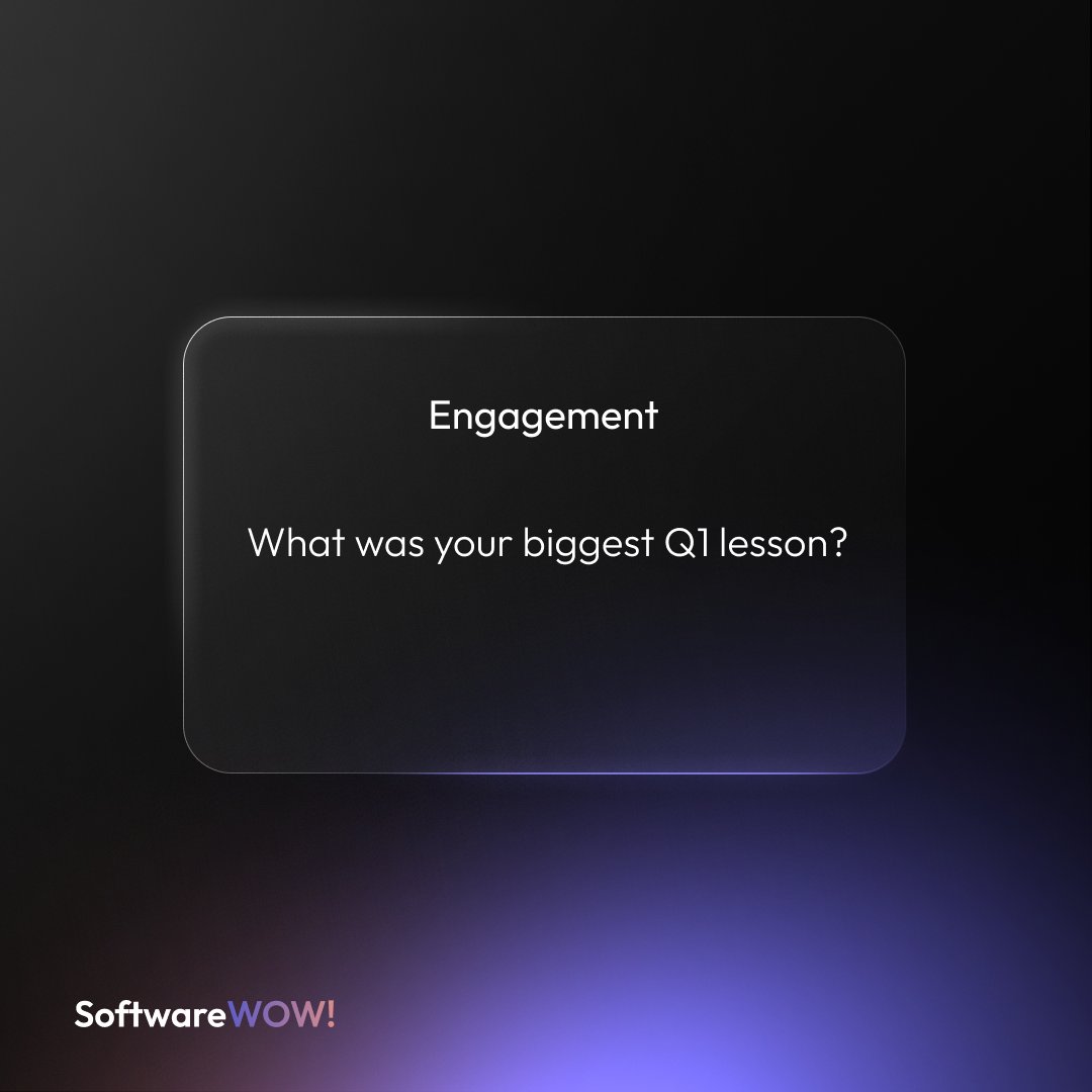 softwarewow_'s tweet image. Q1 revealed strengths and exposed weaknesses. The businesses that analyze, optimize, and adjust now will dominate Q2.
#QuarterReview #BusinessGrowth #SoftwareWOW #WOWStack