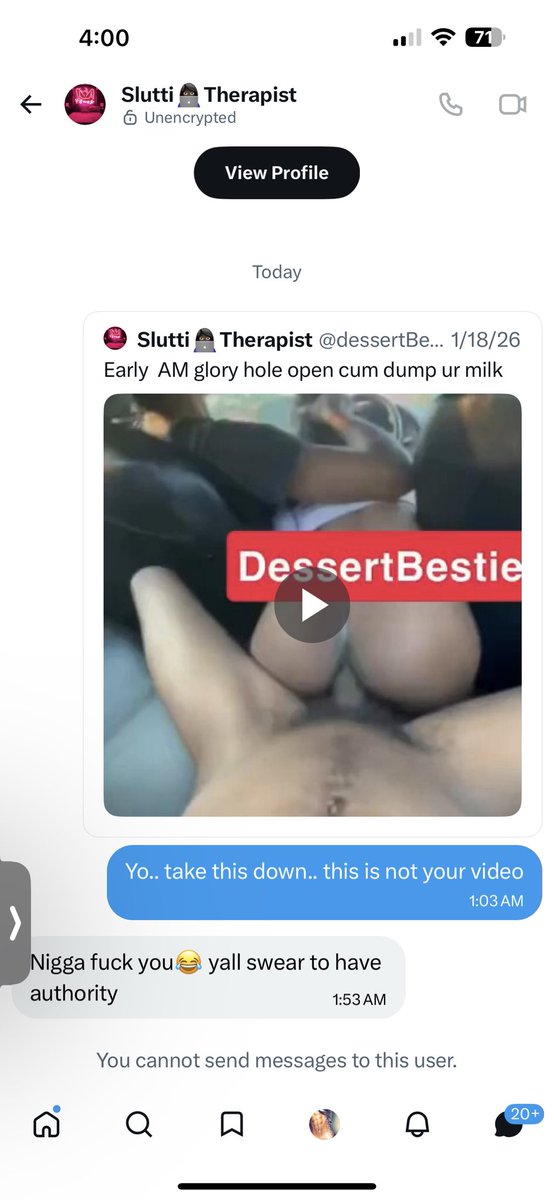 MegaDick3X's tweet photo. @dessertBestie iight bet bitch… I asked you nicely to stop STEALING MY CONTENT… But since you wanna be a lame ass bitch about it…. Bet https://t.co/J1bAgj24L9