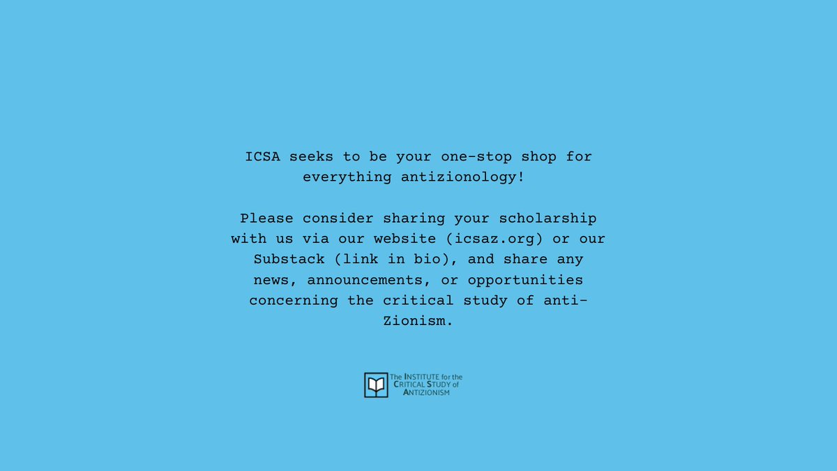 Institute for the Critical Study of Antizionism tweet media