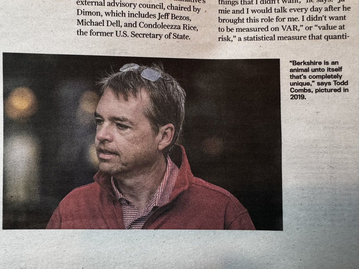 Barron’s article by Andy Serwer on Todd Combs moving from Berkshire to JPM is a great read!