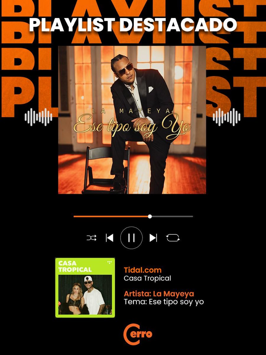 La Mayeya rinde tributo a Roberto Carlos con "Ese Tipo Soy Yo" en versión bachata. 🎸 Su ingreso a 'Casa Tropical' en Tidal confirma nuestra visión 360: potenciar el talento de élite con estrategia y pasión. ¡Dale play! 🔥 
#LaMayeya #Bachata #Tidal #EseTipoSoyYo