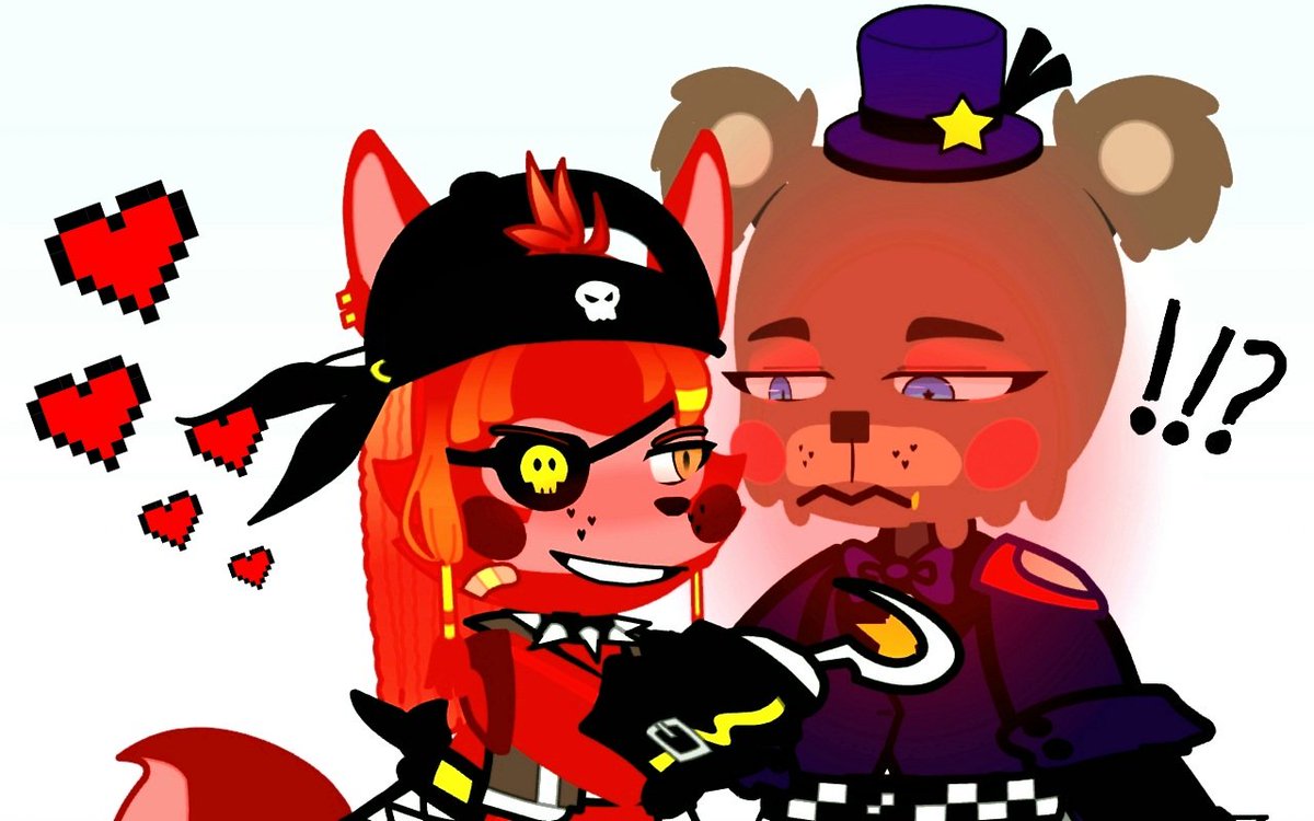 HellbowCEO's tweet photo. Finally the design of rockstar foxy! He and Jack pickles (the parrot) see each other as dad and son!, and he's the youngest in the band! And also frexy moment...π
#rockstarfoxy #rockstarfreddy #rockstarfrexy #gachadesign #fnafau https://t.co/VB2jiW68i5