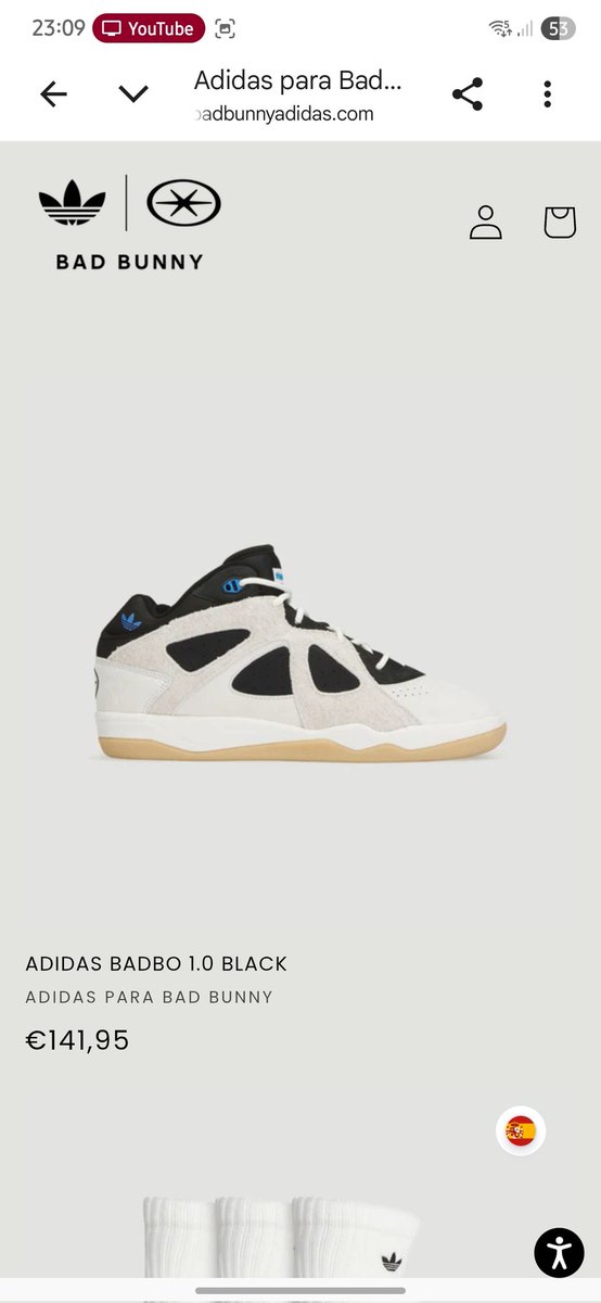 eteanuel's tweet photo. Q mal ya las compre las Badbo 1.0 en la web oficial de bad bunny 🙊 https://t.co/MWASHzwW8Z