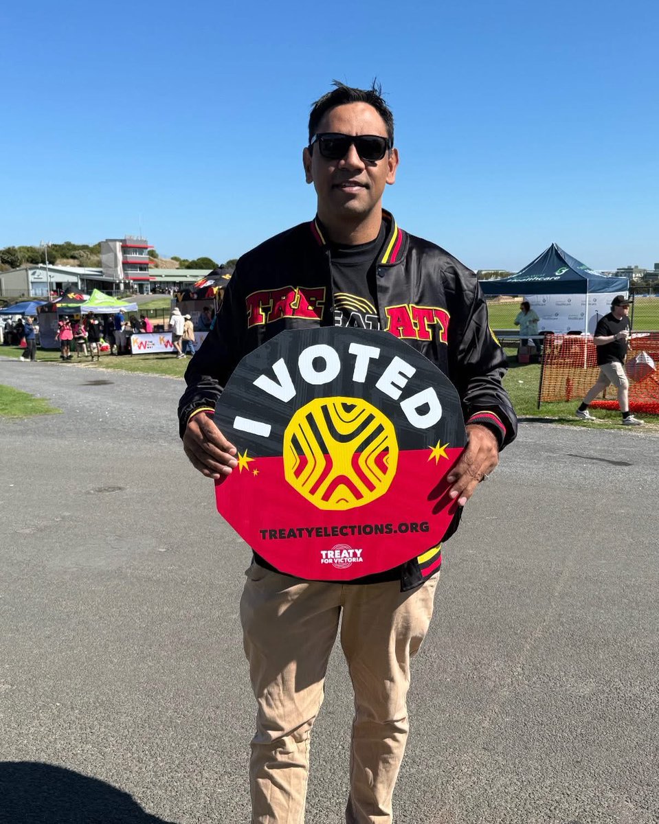 NATRAT42's tweet photo. 🖤💛❤️ YOUR VOTE MATTERS – SOUTH WEST MOB, THIS IS OUR TIME

The First Peoples’ Assembly of Victoria elections are here, and your voice is powerful. From 21 March to 12 April, we have the chance to shape our future and move closer to Treaty.

I’m proud to be standing as your candidate for the South West – and I’m asking for your support.

📍 Come down and vote at one of these local booths and check the flyer below for dates and times:
✔️ Portland – Dhauwurd-Wurrung Health Service
✔️ Hamilton – SWTAFE
✔️ North Ballarat – BADAC
✔️ Belmont – Balyang Bolt
✔️ Purnim – Framlingham Kirrae Health Service
✔️ Sebastopol Library
✔️ Warrnambool – Eastern Maar Aboriginal Corporation
✔️ Treaty in the Park (South West)

These are more than voting locations – they are places where our community comes together to have a say. If you can’t attend you can vote online at https://t.co/bsUCGHZ0bM

This election is about self-determination, strong leadership, and making sure our voices are heard for generations to come.

🤝 I bring my experience, my cultural connections, and my commitment to community – and I’m ready to stand up for our people.

👉 Make your vote count. Support Nathan Lovett-Murray and vote 1. 

#Vote2026 #TreatyVictoria #FirstPeoplesAssembly #SouthWestMob #YourVoteMatters