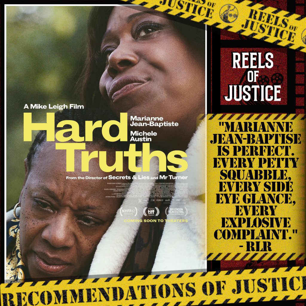 ReelsOfJustice's tweet photo. "Marianne Jean-Baptise is perfect. Every petty squabble, every side eye glance, every explosive complaint." - @onetrackmindpod, ‘Hard Truths (2024)’
#RecommendationsofJustice #movie #movies #podcast #podcasts #podcasting #film #films #filmtwitter #moviereview #movienight #cinema https://t.co/szPKWteMlO