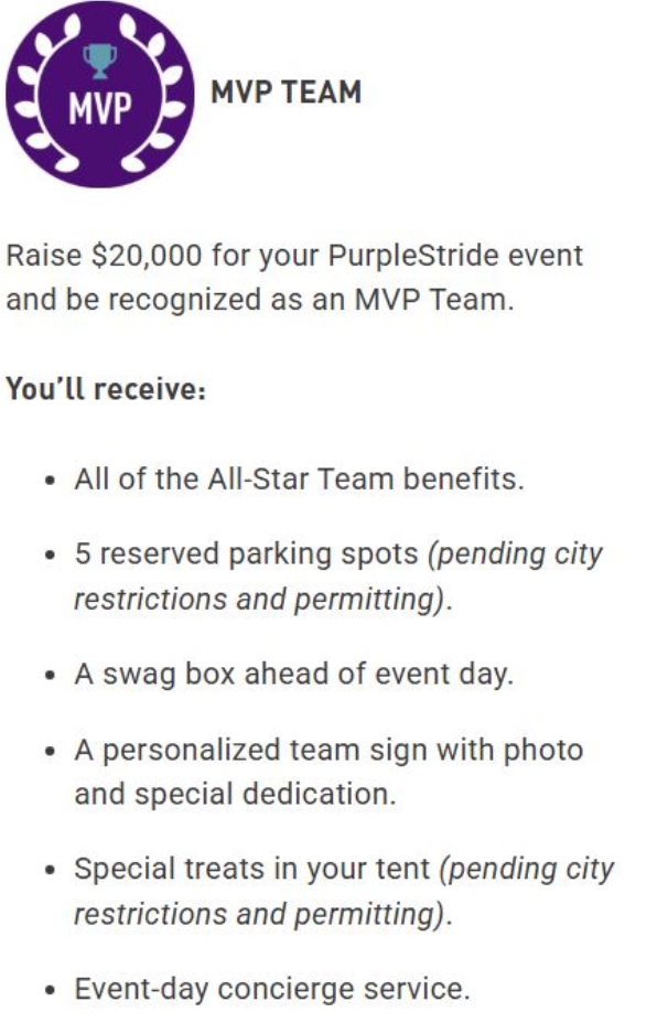 PanCANPugetS's tweet photo. Reminder that the Champions Circle deadline is approaching on April 5th. When your team hits specific fundraising levels for PurpleStride, you’ll be recognized as part of the Champion Circle and receive special benefits as an expression of gratitude. https://t.co/6ybaDS4ECC