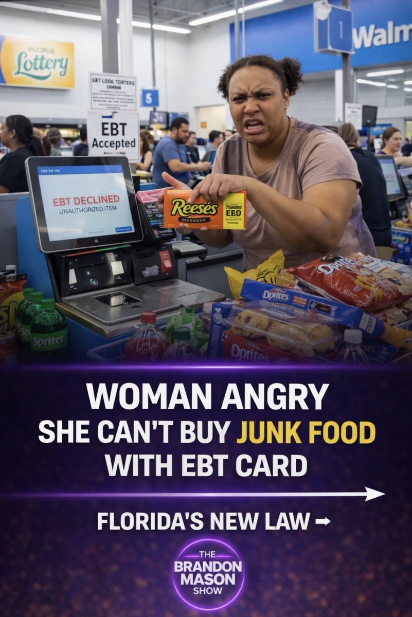 BrandonMasonSho's tweet photo. Florida is cracking down on what EBT can be used for — and junk food may be off the table. #Florida #ebt #foodstamps #section8 

Fair or not? https://t.co/sZRDtFxHxX