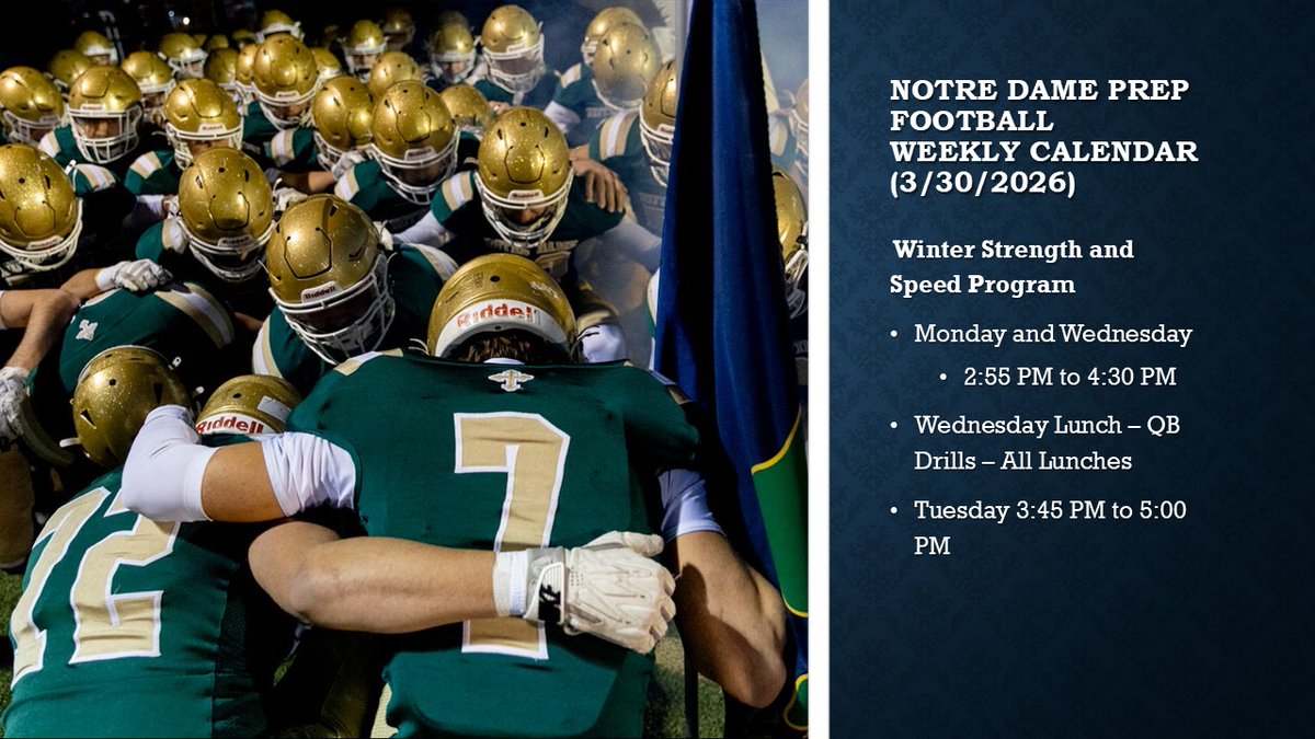 Notre Dame Prep Football tweet media