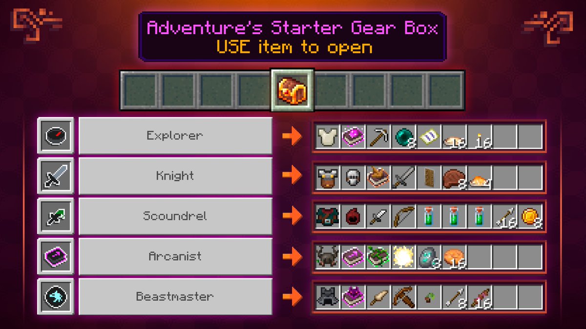 Octovon's tweet photo. Add AdventureCraft to your world and claim your starter gear to kickstart your epic adventure!

AdventureCraft OUT NOW! 📦
Join our Discord -> https://t.co/UgAkuM6cxp https://t.co/Ne2hhr5XGc