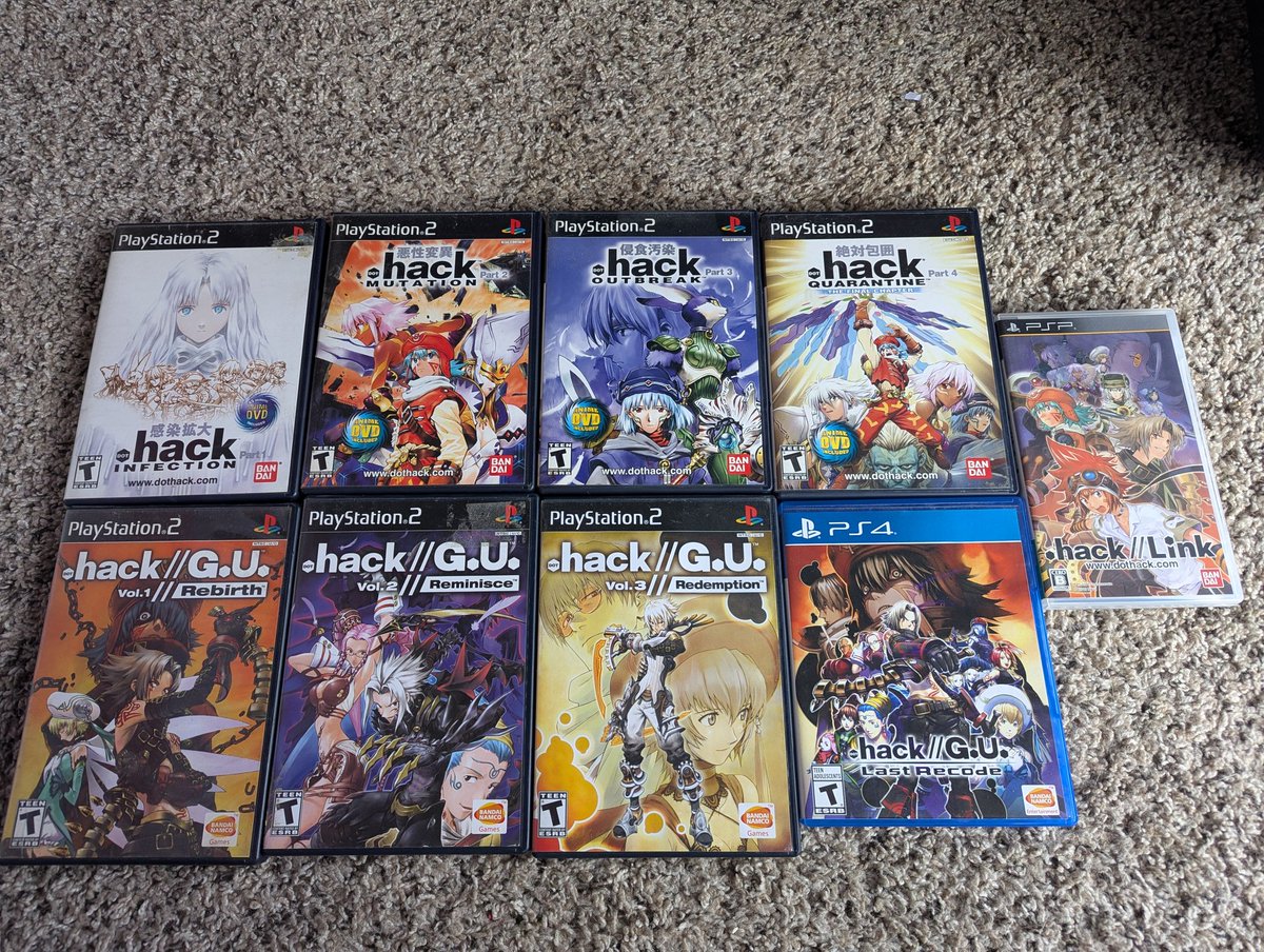 After many years the only one I'm missing now is the fighting game and from what I've seen it's not gonna be hard to get #Dothack #DataDrain